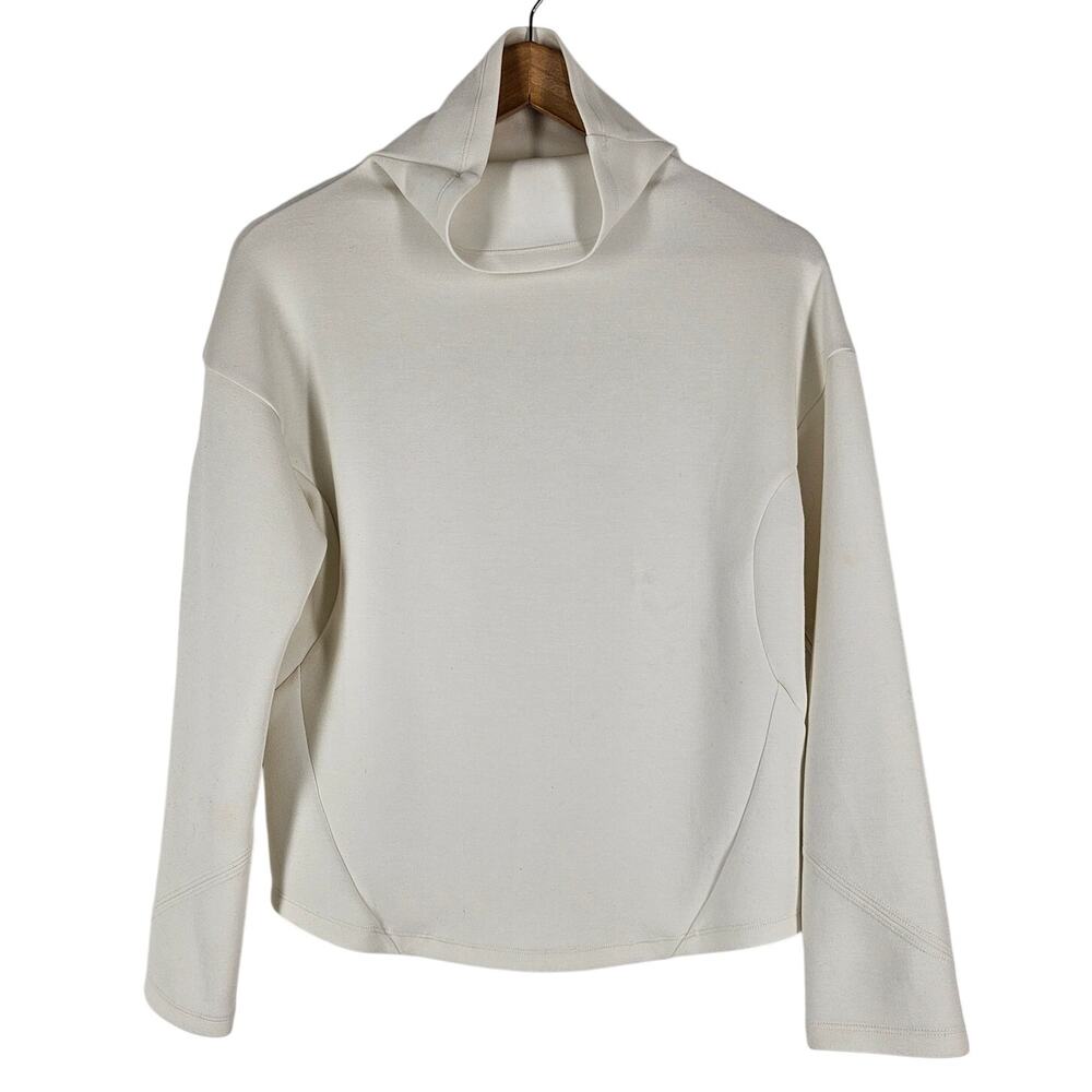 BUFFBUNNY COLLECTION WOMEN'S WHITE PULL-OVER TURTLENECK SWEATSHIRT – SIZE SMALL